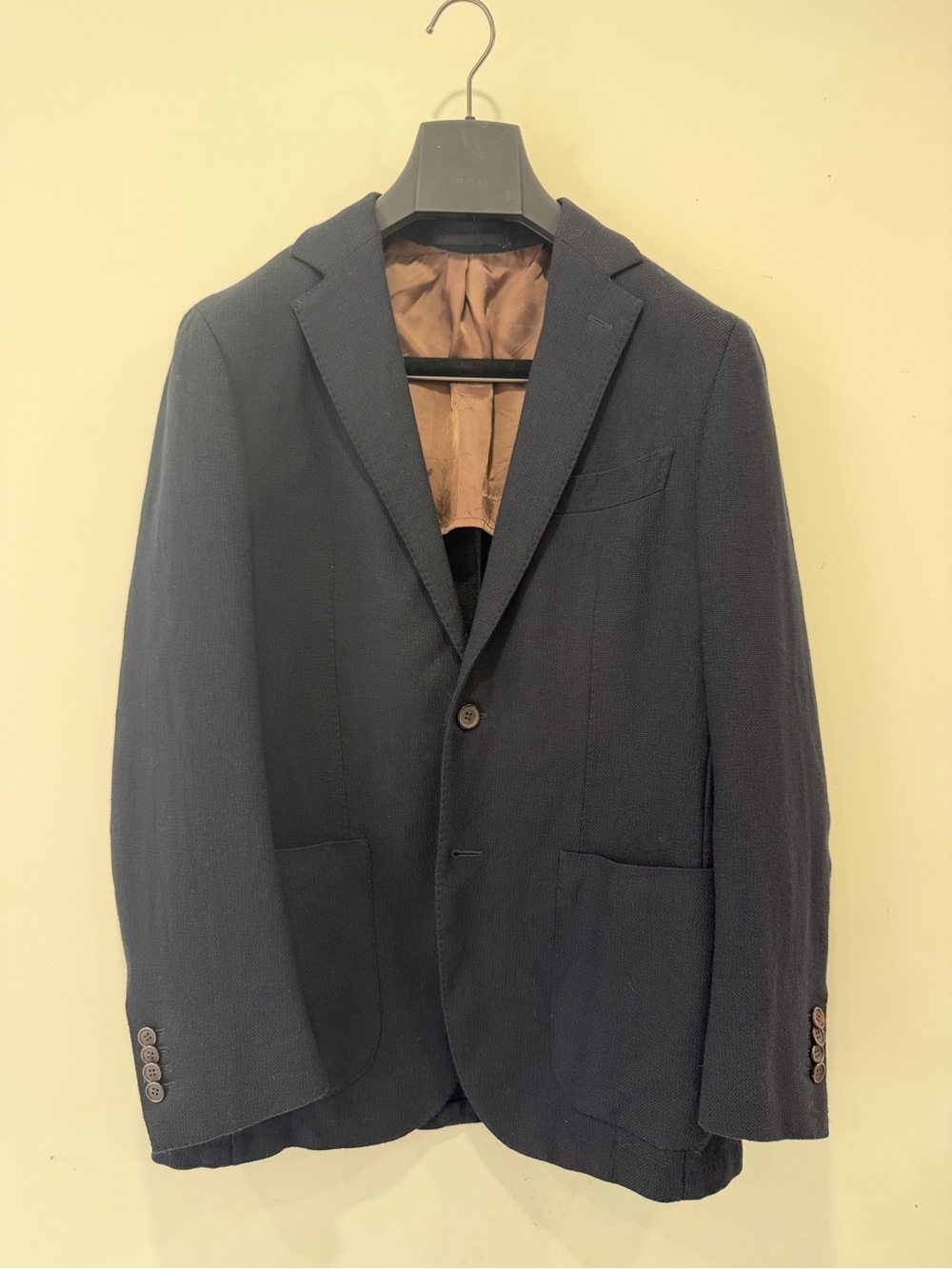 Suitsupply Havana Navy Single Breasted Knitted Wool Blazer by E.Thomas 38R